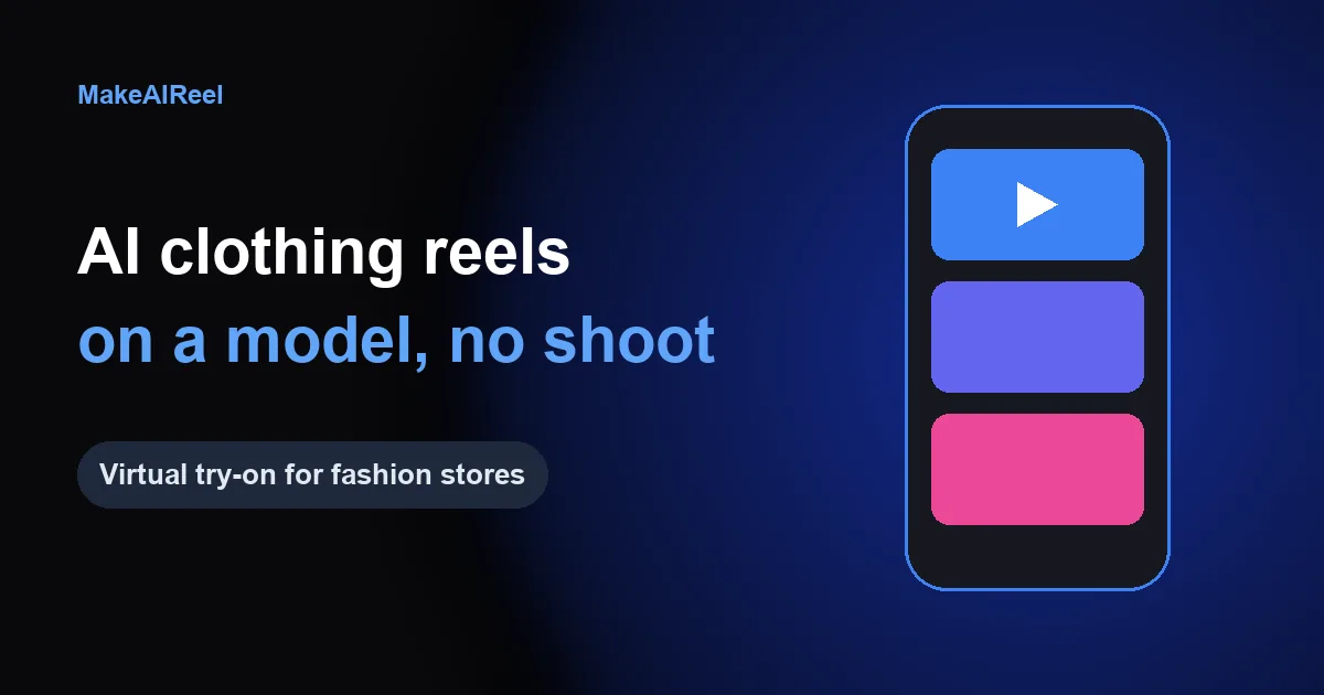 A flat-lay garment photo turned into a reel scene with the garment worn by a model