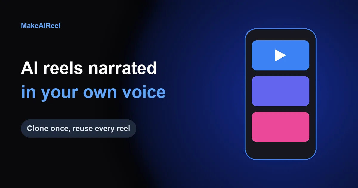 A short voice recording turning into narration for a vertical reel